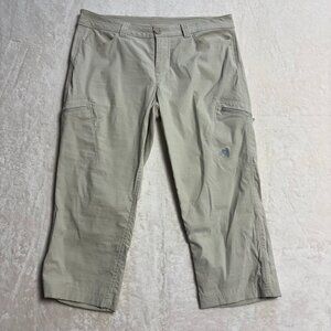 Eddie Bauer First Ascent‎ Womens Capri Pants 8 Hiking Pumice Beige Lightweight